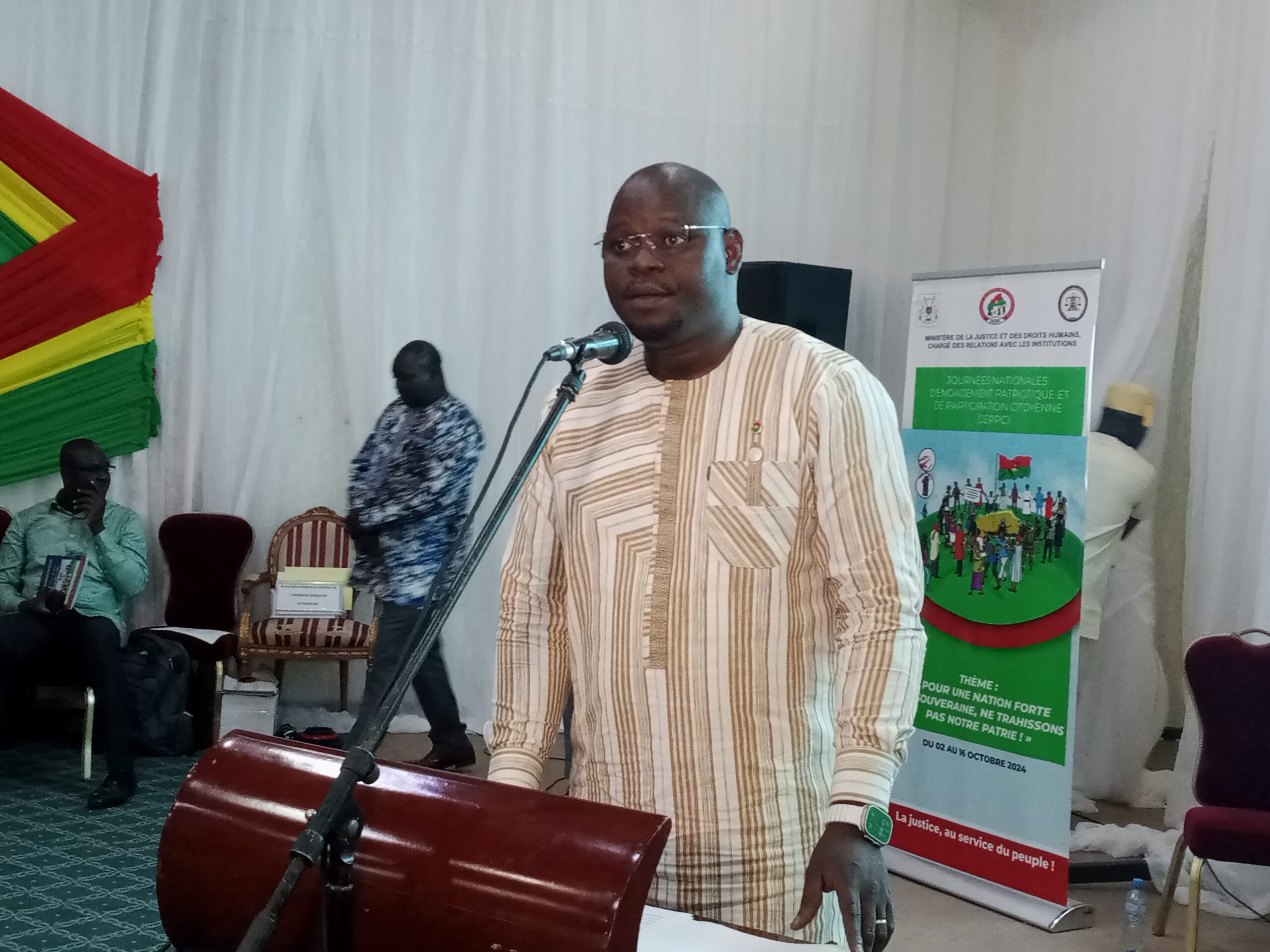 Ministre en charge de la Justice lors de la nuit des étoiles du Faso, 16 octobre 2024