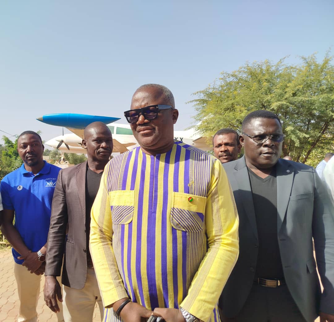 Le superviseur général de la RAGGAE, Amidou Ouédraogo lors de la cérémonie d'ouverture de l'atelier de formation des agents de la RAGGAE sur la gestion de la panique et des situations de danger extrême, de l’incivilité à l’acte terroriste, 18 novembre 2024