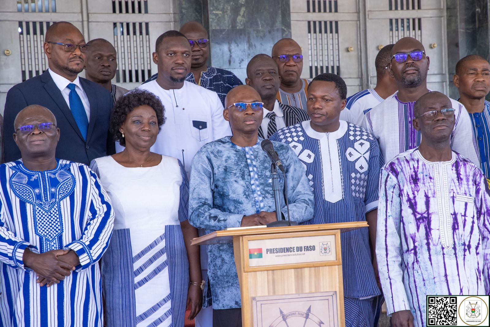 Le Président du CSM, Adama Ouédraogo lors de la première rencontre statutaire de l’année 2024 entre le Conseil supérieur de la magistrature (CSM) nouveau format et le Président du Faso, 25 novembre 2024