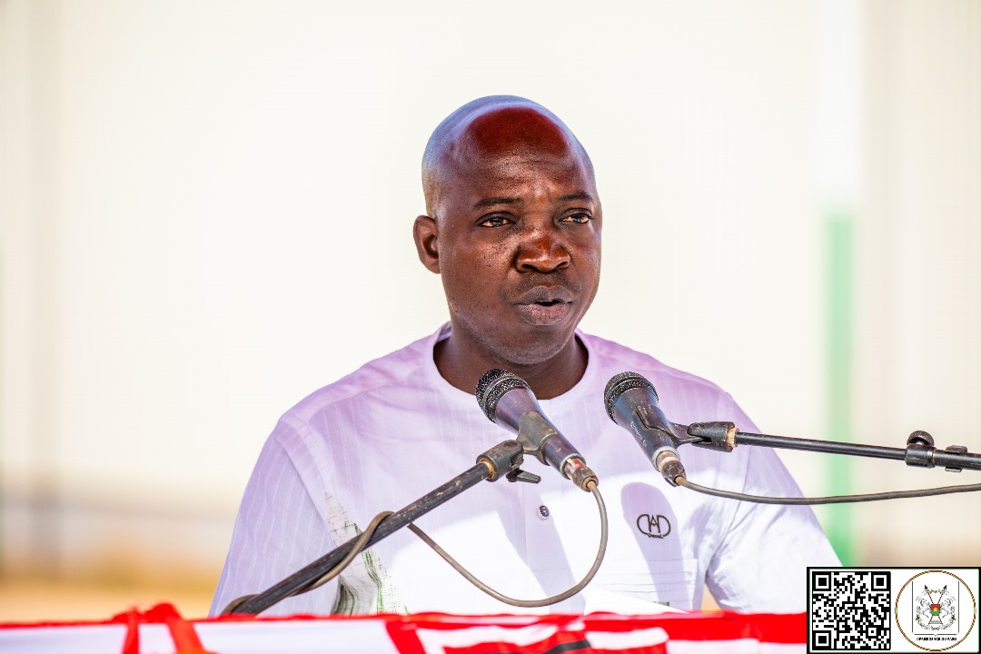 Le DG de l'APEC, Karim TRAORE lors de l'inauguration de la Société burkinabè de tomate, 30 novembre 2024 à Bobo