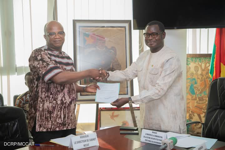 Installation du DIRCAB du MCCAT, Me Christian Ouattara, 27 décembre 2024 à Ouagadougou