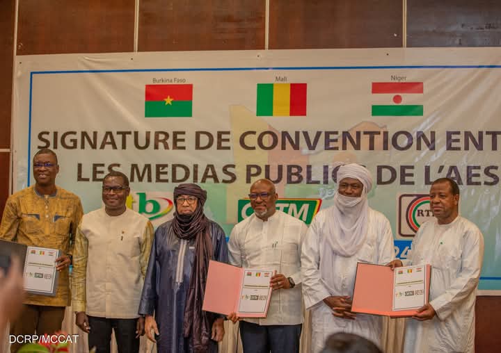 Cérémonie de signature de convention entre les médias publics de l'AES, 29 décembre 2024