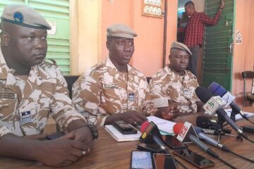 Conférence de presse de la Police nationale sur les dispositifs sécuritaires mis en place pour garantir la sécurité pendant les fêtes de fin d'année, 24 décembre 2024 à Ouaga