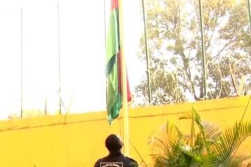 Cérémonie de montée des couleurs au ministère en charge des Affaires étrangères, 6 janvier 2025