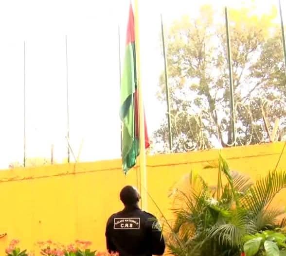 Cérémonie de montée des couleurs au ministère en charge des Affaires étrangères, 6 janvier 2025