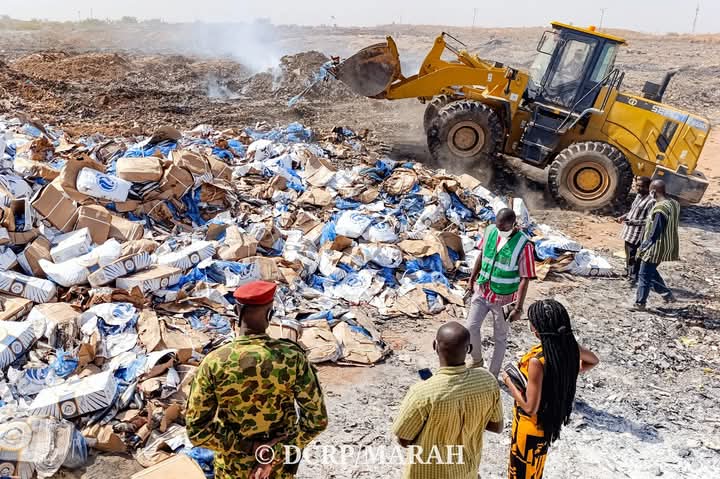 Opération de destruction de poissons avariés saisis par la Direction général des services vétérinaires, 7 janvier 2025