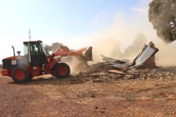 Opération de démolition des infrastructures sur l'entreprise de la voie de contournement de Ouagadougou, 15 janvier 2025