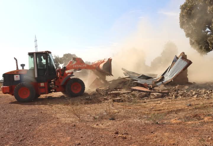 Opération de démolition des infrastructures sur l'entreprise de la voie de contournement de Ouagadougou, 15 janvier 2025