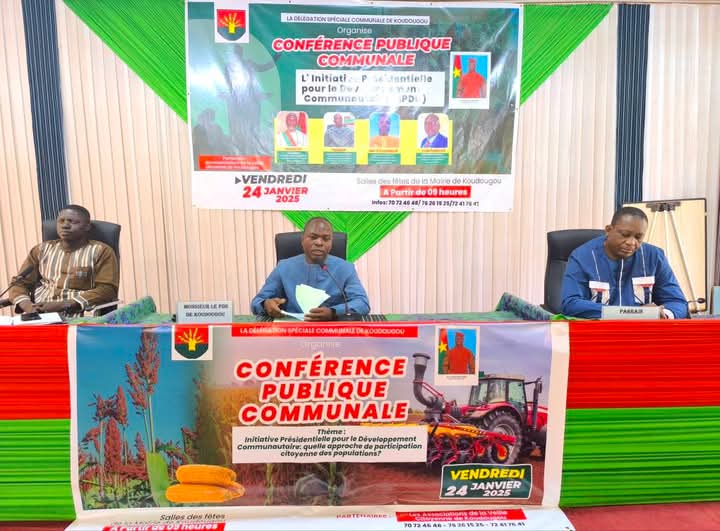 Conférence publique sur l’Initiative présidentielle pour le développement communautaire (IPDC), 24 janvier 2025 à Koudougou