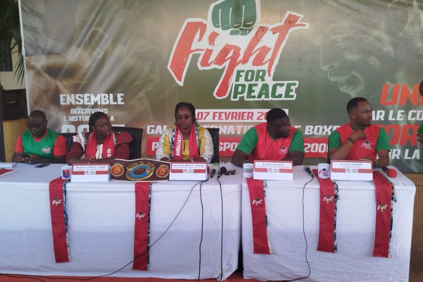 Conférence de presse sur la tenue d'un gala international dénommé fight for peace aura lieu le vendredi 07 février 2025 au palais des sports de Ouaga 2000, 31 Janvier 2025