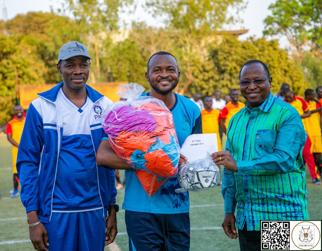 La finale de la première édition du tournoi de Maracana de la cohésion et de la proximité organisée par le Bataillon de protection rapprochée de la Présidence du Faso, 13 février 2025
