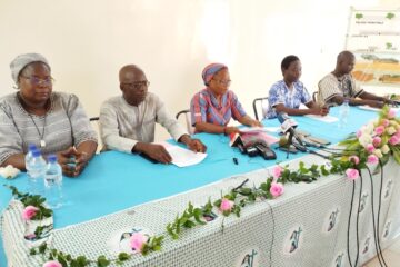 Conférence de presse des travailleuses missionnaires de l’immaculée sur un projet de construction d’un établissement d’enseignement post-primaire et secondaire au profit de l’orphelinat Sainte Thérèse de l’enfant Jésus de Loumbila, 15 février 2025