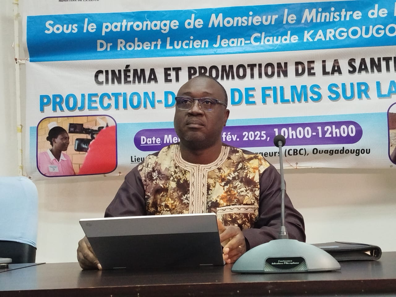 En marge des activités du FESPACO 2025, l'OMS, en collaboration avec le ministère de la santé a organisé une projection spéciale suivie d’un débat sur la santé, 26 février 2025