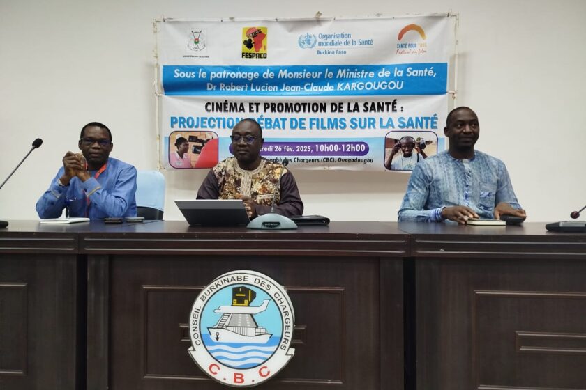 En marge des activités du FESPACO 2025, l'OMS, en collaboration avec le ministère de la santé a organisé une projection spéciale suivie d’un débat sur la santé, 26 février 2025