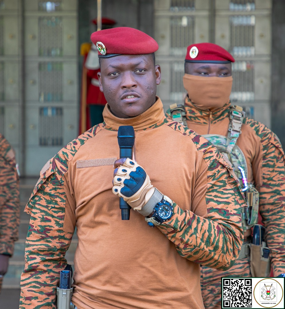 Cérémonie solennelle de montée de montée des couleurs de l'AES au palais de Koulouba du Burkina, 3 mars 2025