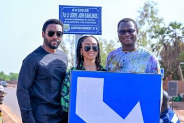 Cérémonie de baptême de rue au nom de l'ancien président Ghanéen John Rawlings,18 mai 2025