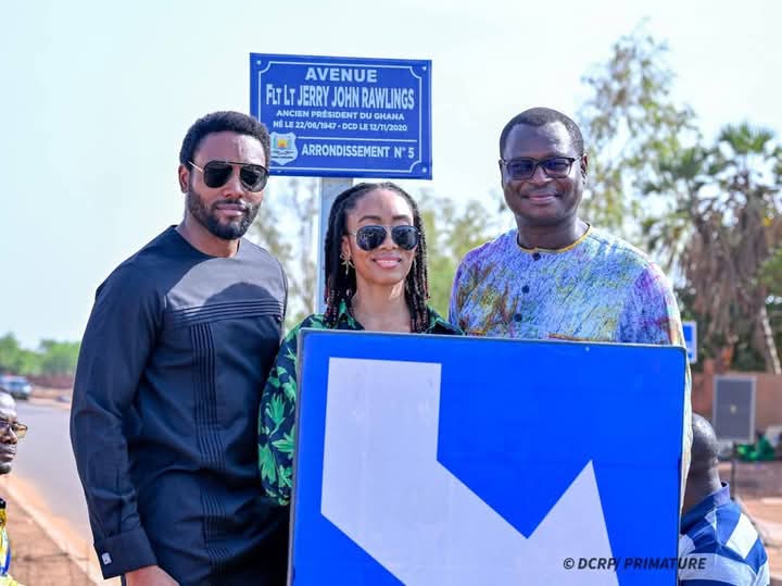 Cérémonie de baptême de rue au nom de l'ancien président Ghanéen John Rawlings,18 mai 2025