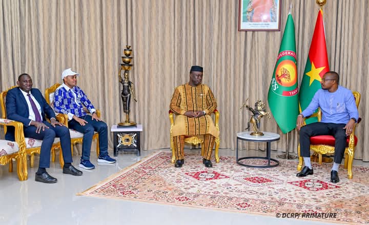 Les ministres en charge de la Jeunesse de l'AES chez le Premier ministre burkinabè, 22 mai 2025
