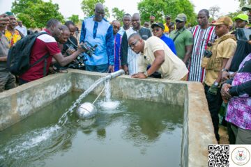 Le DIRCAB du Président du Faso a procédé à la réception officielle des travaux d’aménagement du site maraîcher du 8-Mars des femmes du village de Zongo, dans la commune de Loumbila, région du Plateau-Central, 1er mai 2025
