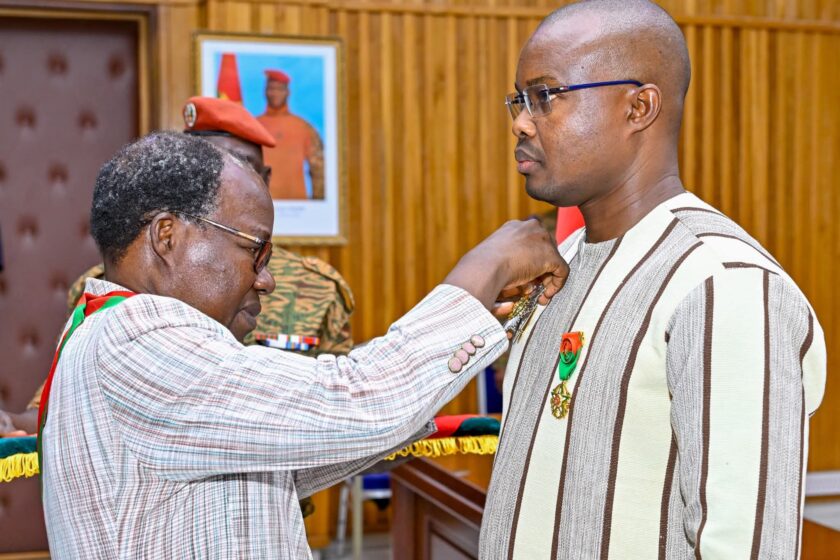 Le Premier ministre, Jean Emmanuel Ouédraogo a été élevé à la dignité de Grand Officier de l'Ordre de l'Étalon, 13 juin 2025