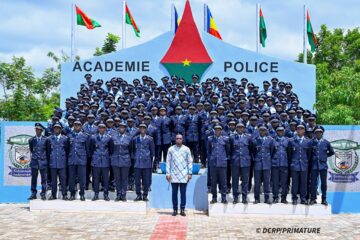 Sortie de la 9ᵉ promotion des élèves commissaires et officiers de police formés à l’Académie de Police de Pabré, 25 juillet 2025
