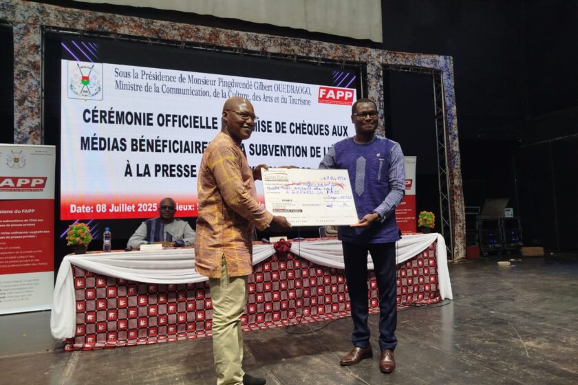 Cérémonie de remise symbolique des subventions du FAPP aux médias privé de l'année 2025, 9 juillet 2025