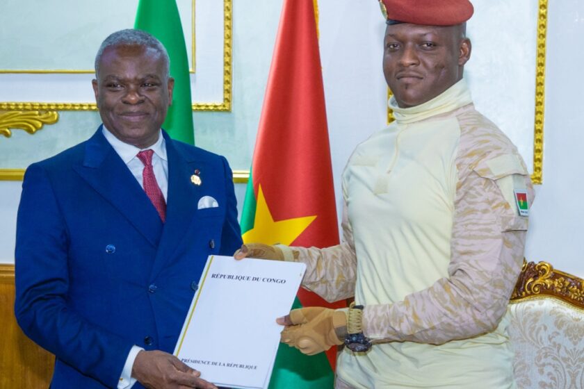 Le Président du Faso a reçu en audience le Premier ministre congolais, Anatole Collinet MAKOSSO, 29 juillet 2025