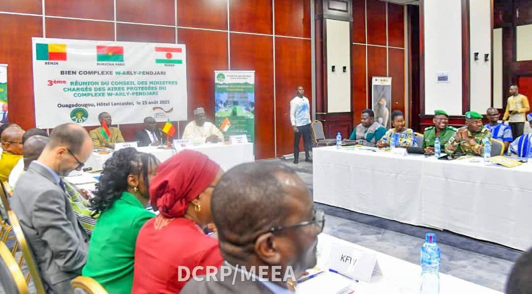 Cérémonie d'ouverture de la 3ème réunion statutaire du conseil des ministres du Complexe W-Arly-Pendiari, 25 août 2025 à Ouagadougou