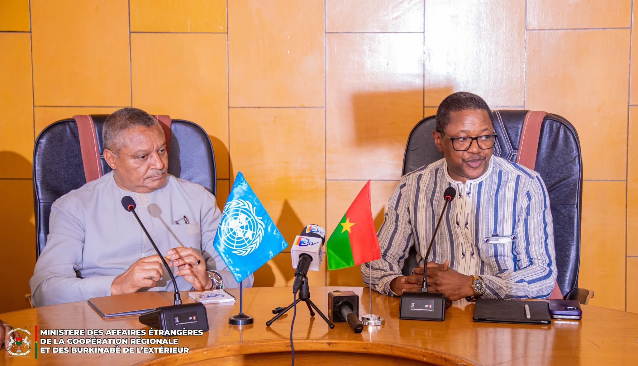 Séance de travail du ministre des Affaires étrangères avec une délégation onusienne, 26 août 2025