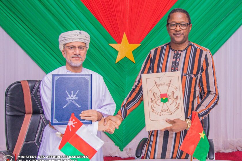 Signature d'accord de coopération entre le Burkina Faso et le Sultanat d’Oman, 28 août 2025