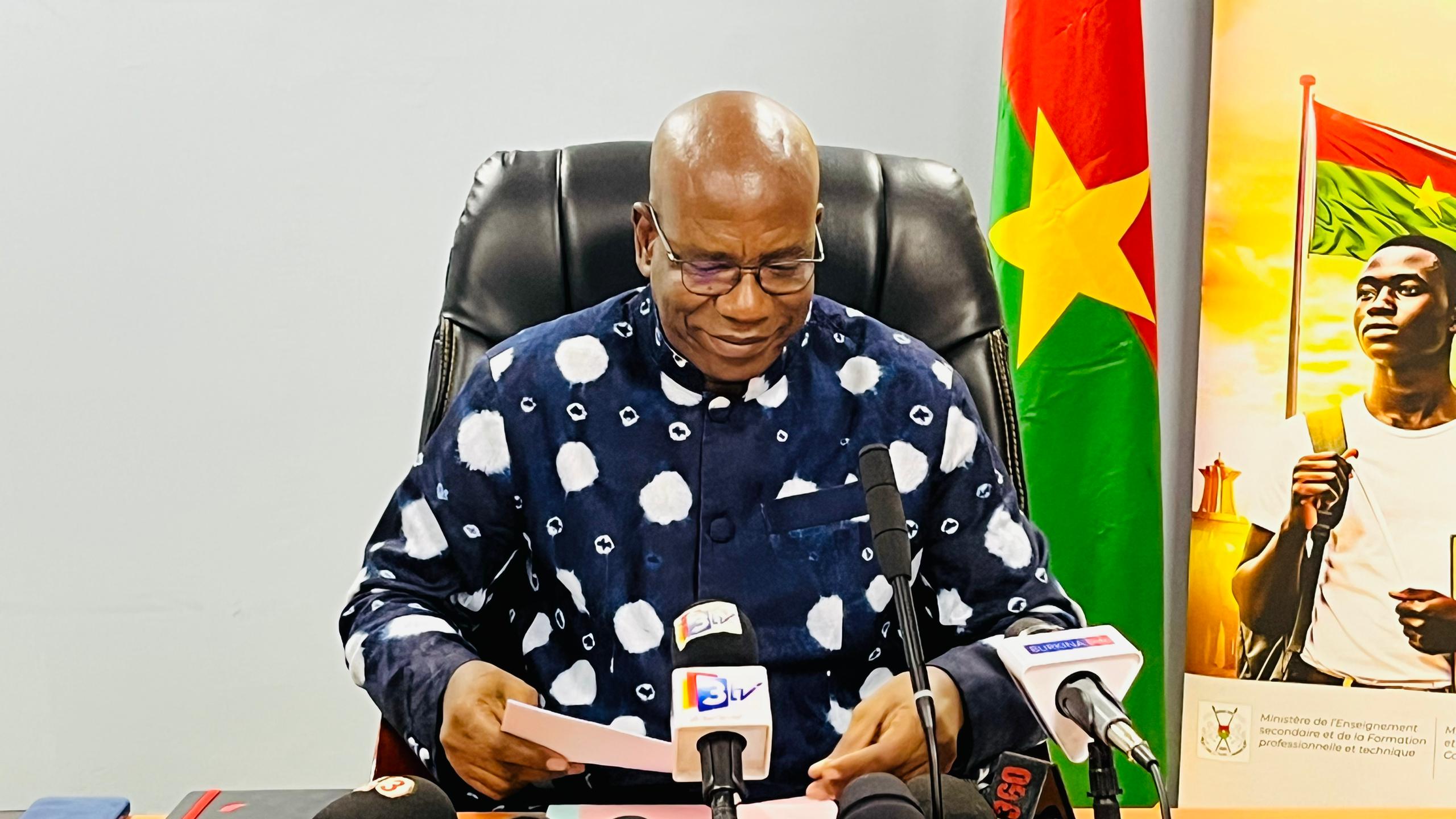 Conférence de presse du ministère en charge de l'Enseignement secondaire sur les résultats des examens et concours scolaires 2025 et l'immersion patriotique, 6 août 2025