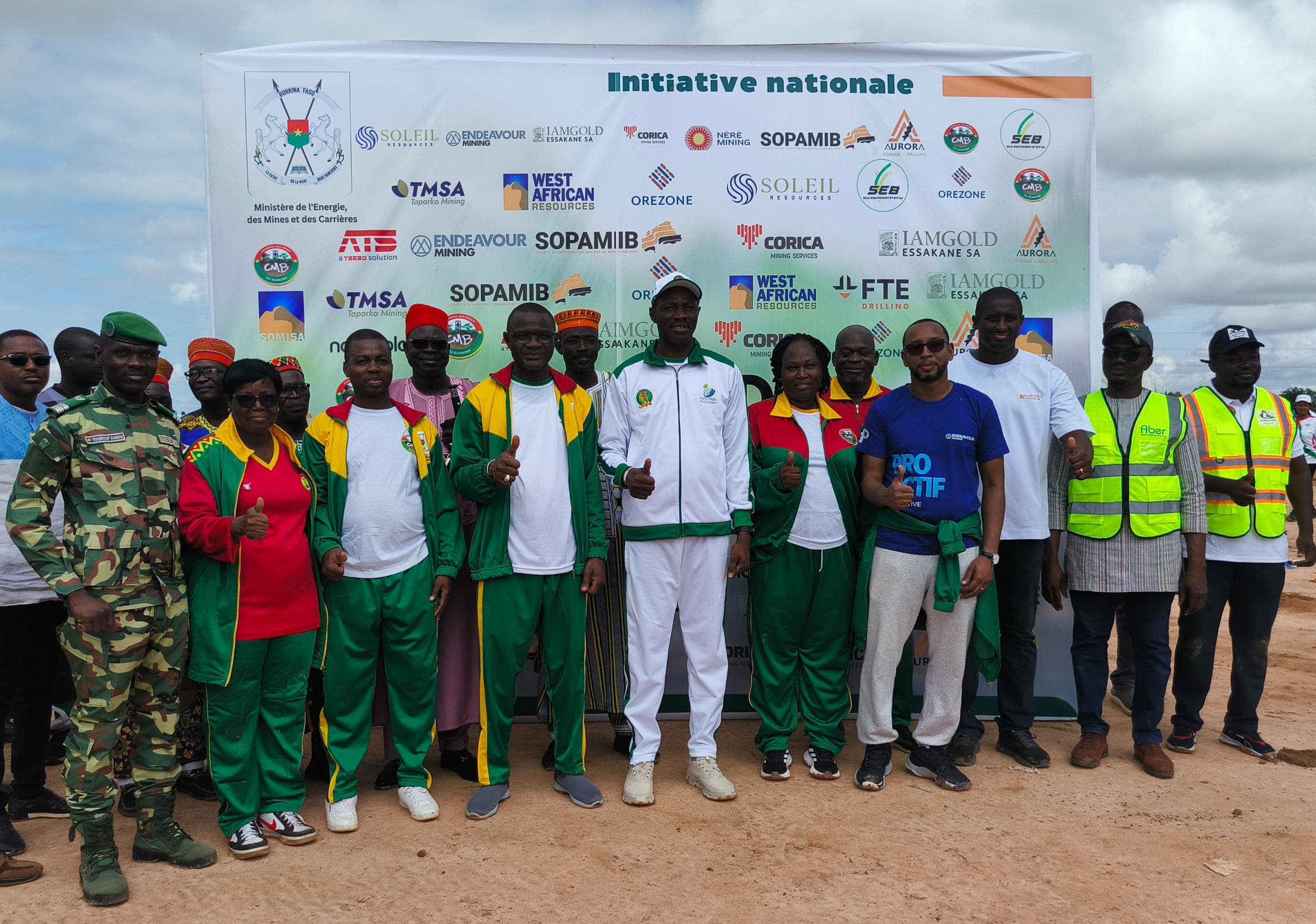 La journée de reboisement du ministère des Mines à la ceinture verte de Zongo, un quartier de Ouaga, 9 août 2025