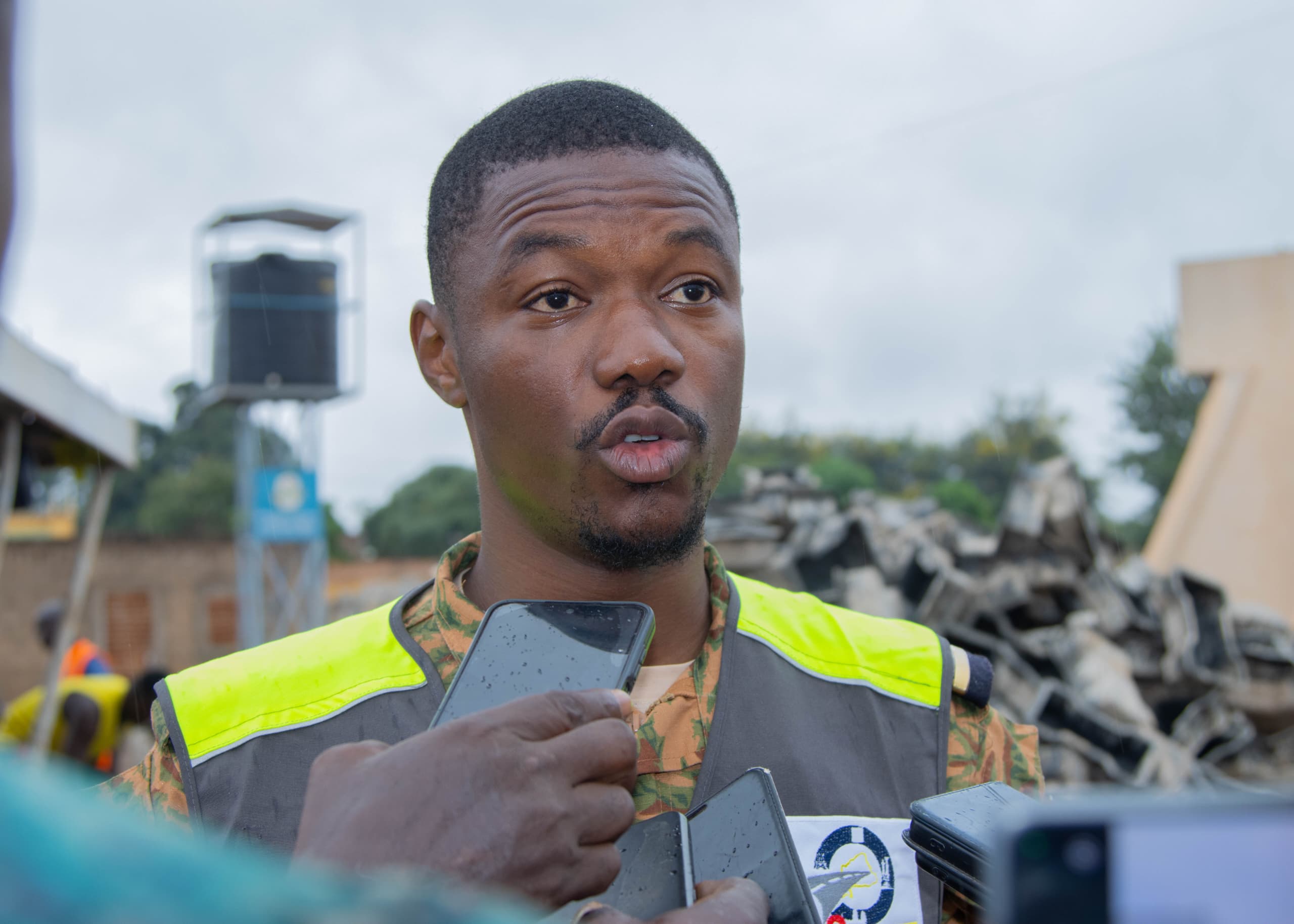 Visite de la caravane de presse sur le chantier de Faso Mêbo à Bobo, 8 août 2025