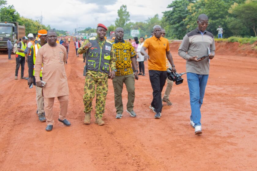 Visite de la caravane de presse sur le chantier de Faso Mêbo à Bobo, 8 août 2025