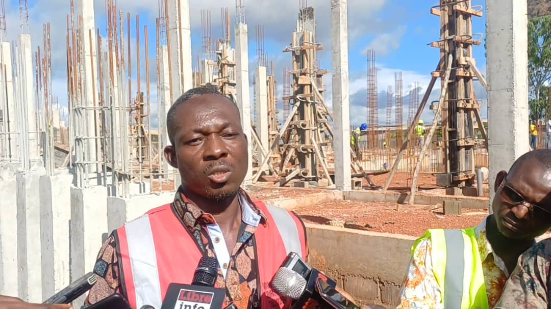 Visite d'une caravane de presse sur le chantier du Centre médical communal de Bobo, 8 août 2025, organisé par le BN-GP