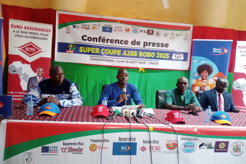 Conférence de presse sur le point des préparatifs de la 32e édition de la Super Coupe AJSB, 18 août 2025 à Ouagadougou