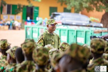 Visite du ministre chargé de l'Agriculture au campeur de la 2e vague du camp vacances Faso Mêbo, 19 septembre 2025