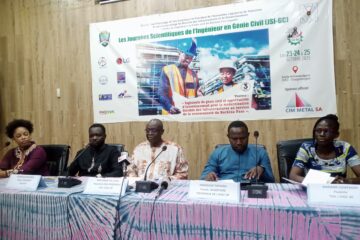 Conférence de presse de l'Ordre des ingénieurs en génie civil au Burkina Faso (OIGC-BF) pour annoncer la 3e édition des Journées scientifiques de l'ingénieur en génie civil, 10 octobre 2025
