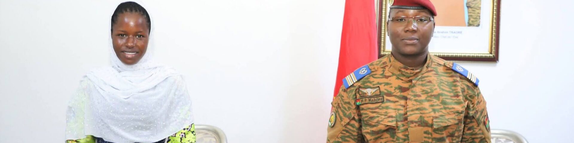 Adja Amsetou de Komsilga reçu en audience par le ministre de la Famille et de la Solidarité, le lieutenant-colonel Passowendé Pélagie Kaboré, 23 janvier 2026