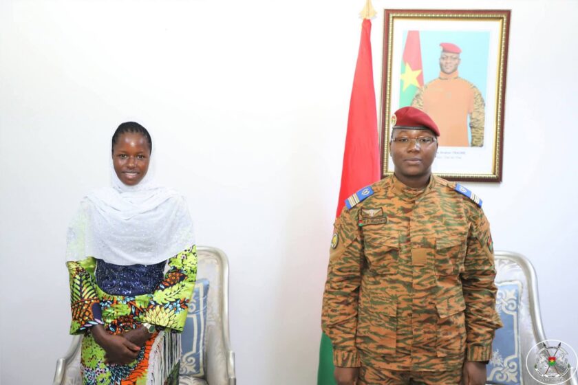 Adja Amsetou de Komsilga reçu en audience par le ministre de la Famille et de la Solidarité, le lieutenant-colonel Passowendé Pélagie Kaboré, 23 janvier 2026