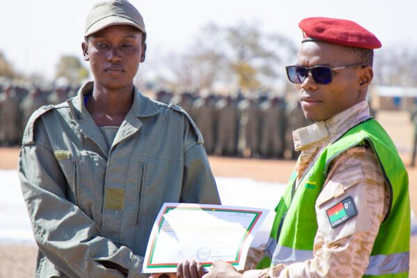 La cérémonie de fin de formation de 710 recrues de l’Agence Faso Mêbo, 23 février 2026