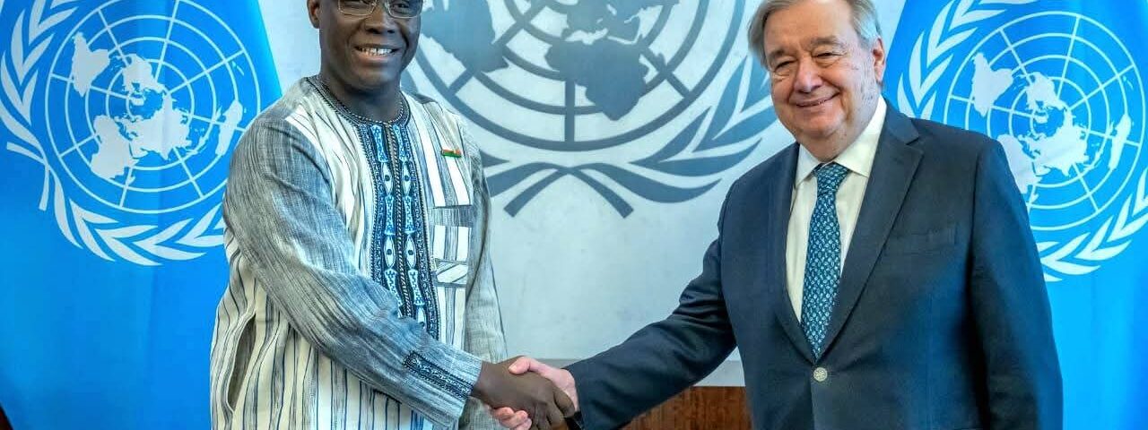 Le nouvel Ambassadeur du Burkina Faso Saïdou Zongo auprès de l'ONU présente ses Lettres de créance à Antonio Guterres, 16 mars 2026