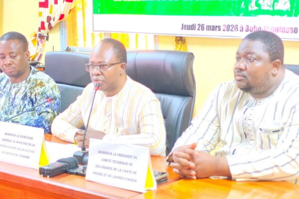 Session de formation du Comité technique de délivrance de la carte de presse et du laissez-passer, 26 mars 2026 à Bobo-Dioulasso