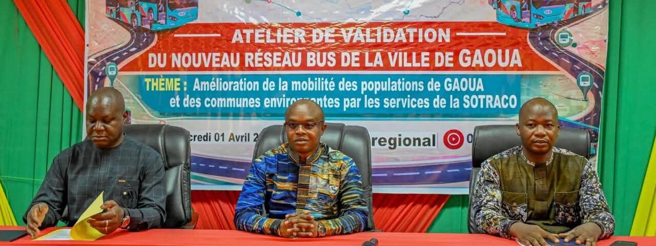 Atelier de validation des lignes du nouveau réseau de bus de la Société de Transport en Commun (SOTRACO) de Gaoua, 1er avril 2026