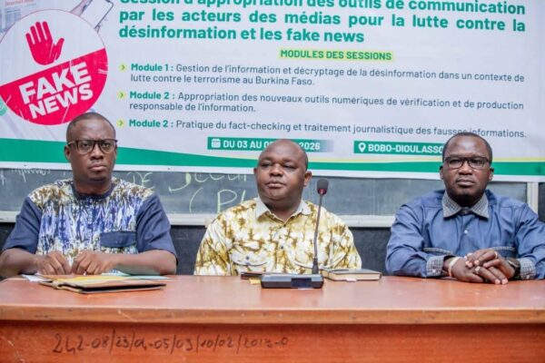 Le ministère de la communication a organisé une formation sur la lutte contre les Fake news au profit des acteurs de l'information et de la communication de l'ouest, 3 au 6 juin à Bobo