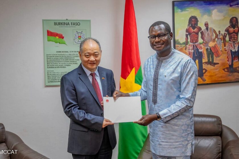 Le MCCAT a reçu en audience l'ambassadeur de la Chine au Burkina, 10 juillet 2026