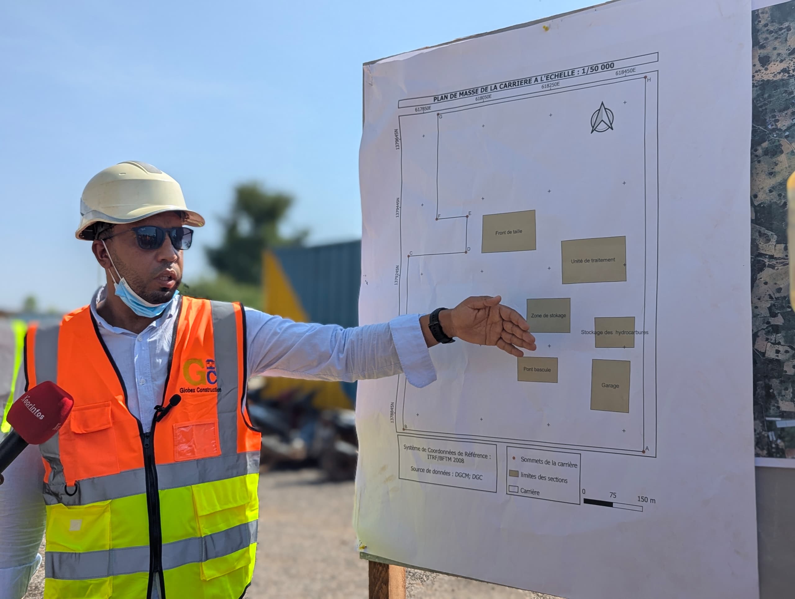 Le 19 septembre 2026, des étudiants et participants aux activités de la SAMAO et du SEMH-AES ont effectué une visite sur le site de la carrière de granite de Globex Construction