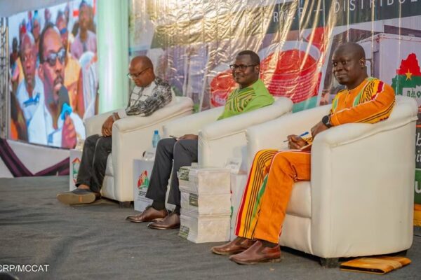 Le MCCAT Gilbert Ouédraogo présente les réalisations de son département lors du JEPPC 2026, 6 octobre 2026