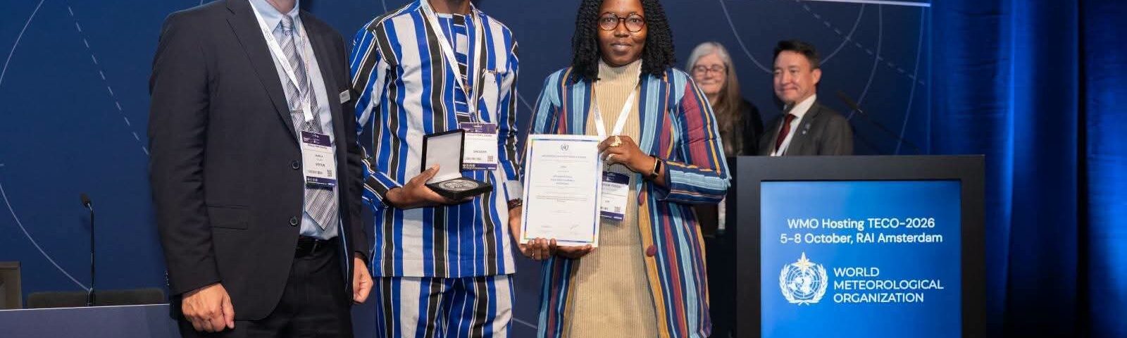 Une équipe de chercheurs burkinabè a reçu le 11ᵉ Prix du Professeur Dr Vilho Väisälä, décerné par l’Organisation météorologique mondiale (OMM), 7 octobre Pays bas