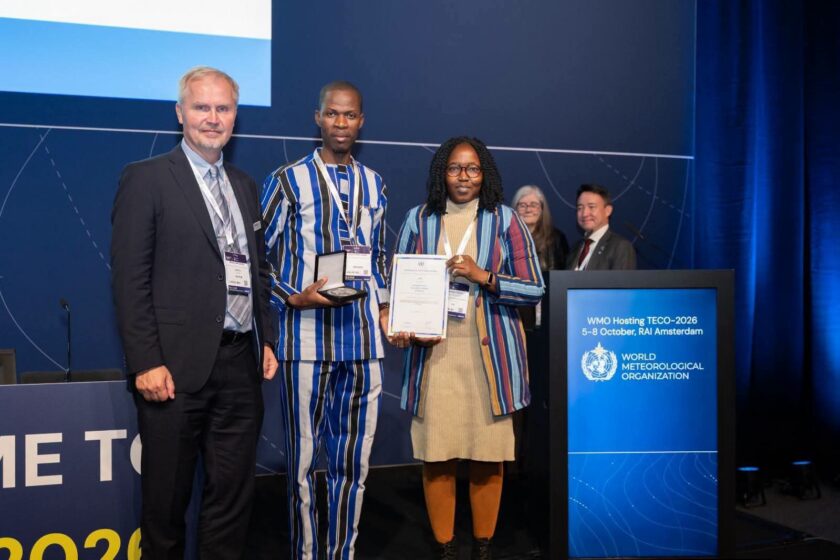 Une équipe de chercheurs burkinabè a reçu le 11ᵉ Prix du Professeur Dr Vilho Väisälä, décerné par l’Organisation météorologique mondiale (OMM), 7 octobre Pays bas